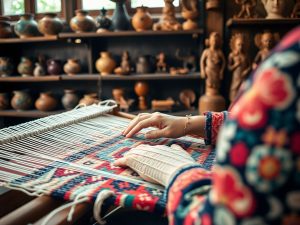 Artizanat local și tradiții culturale românești.